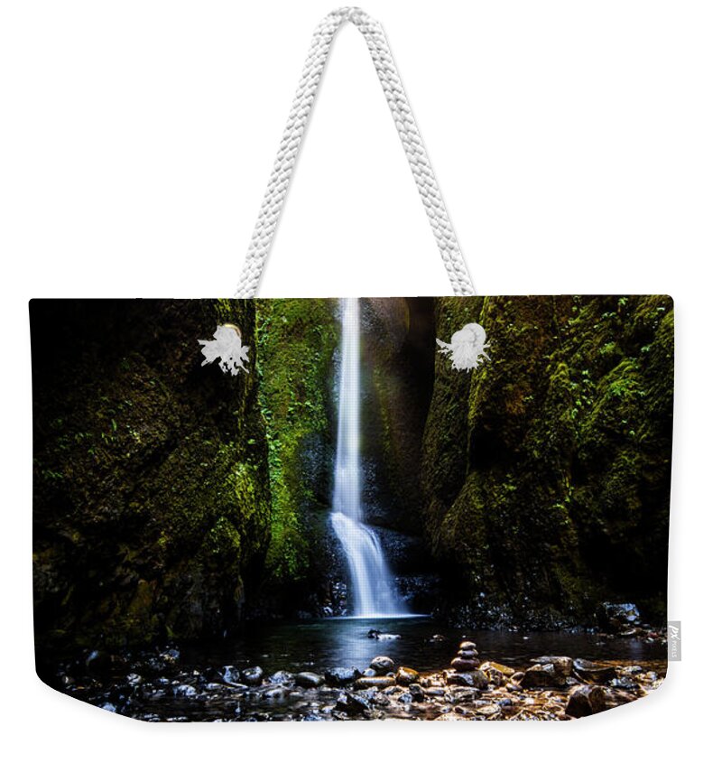 Natural Weekender Tote Bag featuring the photograph Oneonta Falls 2 by Pelo Blanco Photo