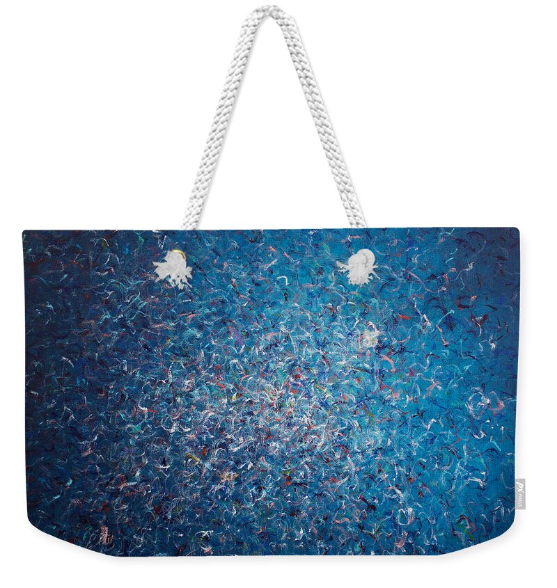 Derek Kaplan Art Weekender Tote Bag featuring the painting Opt.1.16 Star Struck by Derek Kaplan