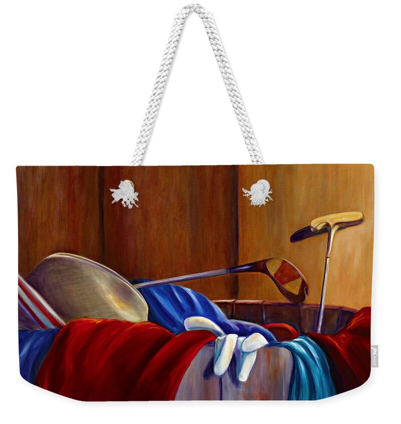 Still Life Weekender Tote Bag featuring the painting Opur's Blade by Shannon Grissom