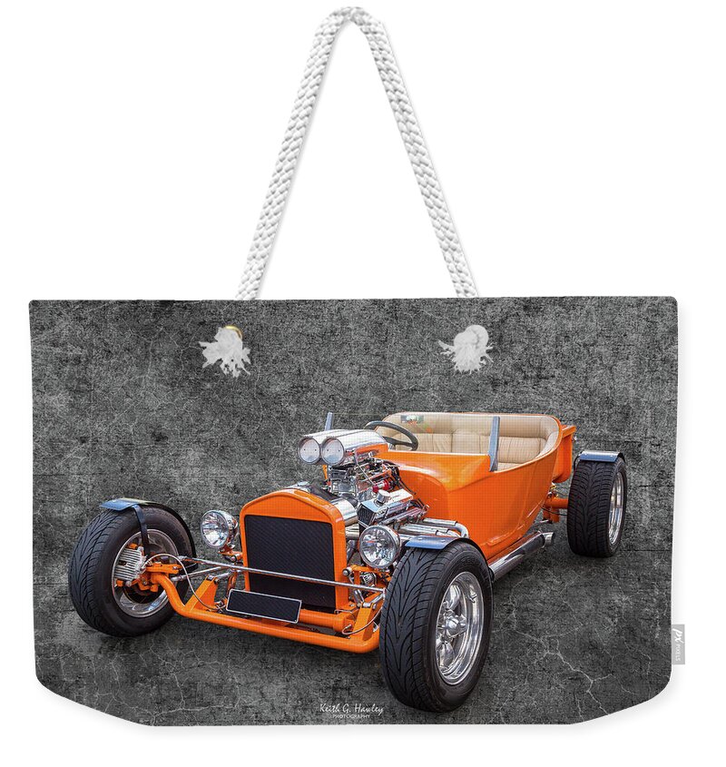 Hotrod Weekender Tote Bag featuring the photograph Orange Bucket by Keith Hawley