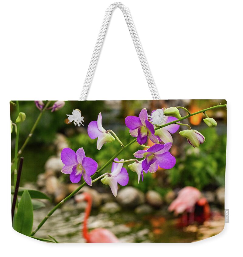Orchid Weekender Tote Bag featuring the photograph Orchids in Paradise by Nicole Lloyd