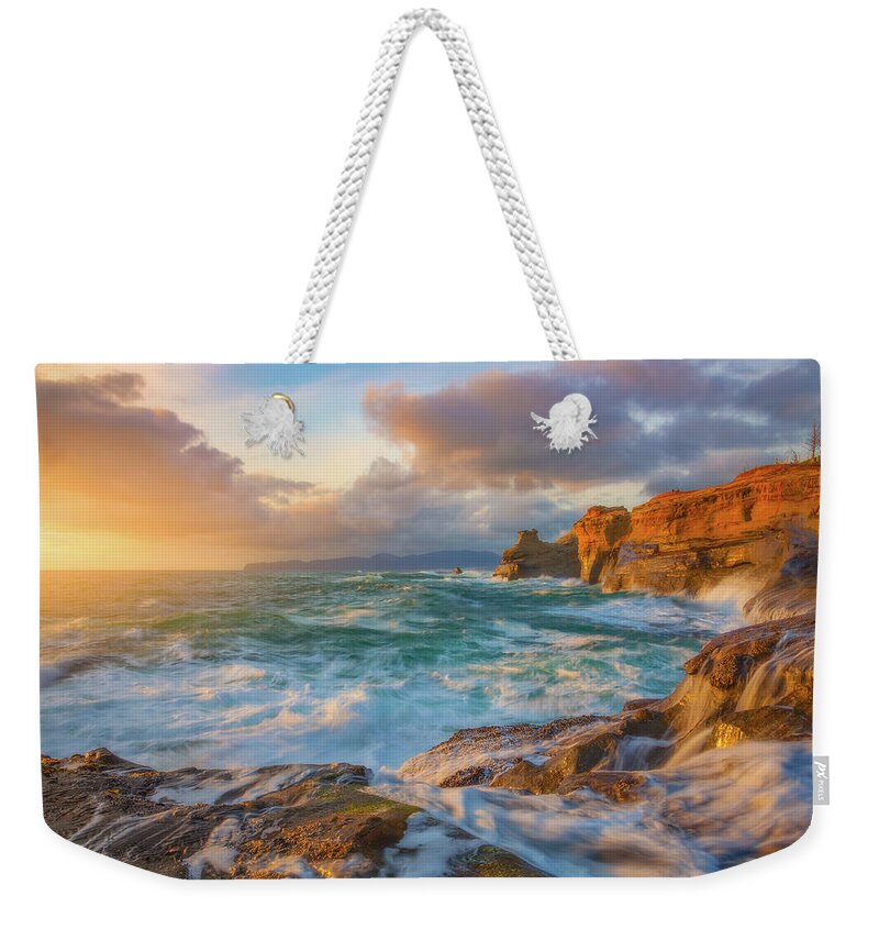 Oregon Weekender Tote Bag featuring the photograph Oregon Coast Wonder by Darren White