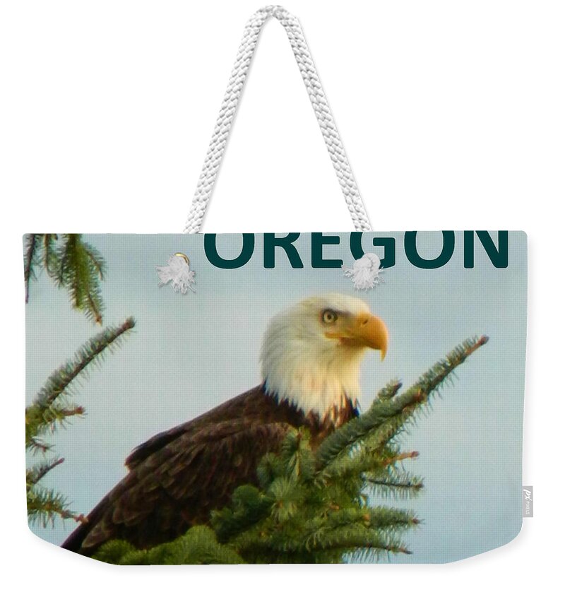 Eagle Weekender Tote Bag featuring the photograph OREGON Eagle by Gallery Of Hope 