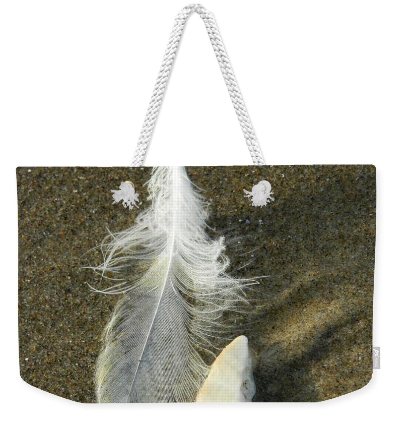 Feathers Weekender Tote Bag featuring the photograph Oregon Feather by Gallery Of Hope 