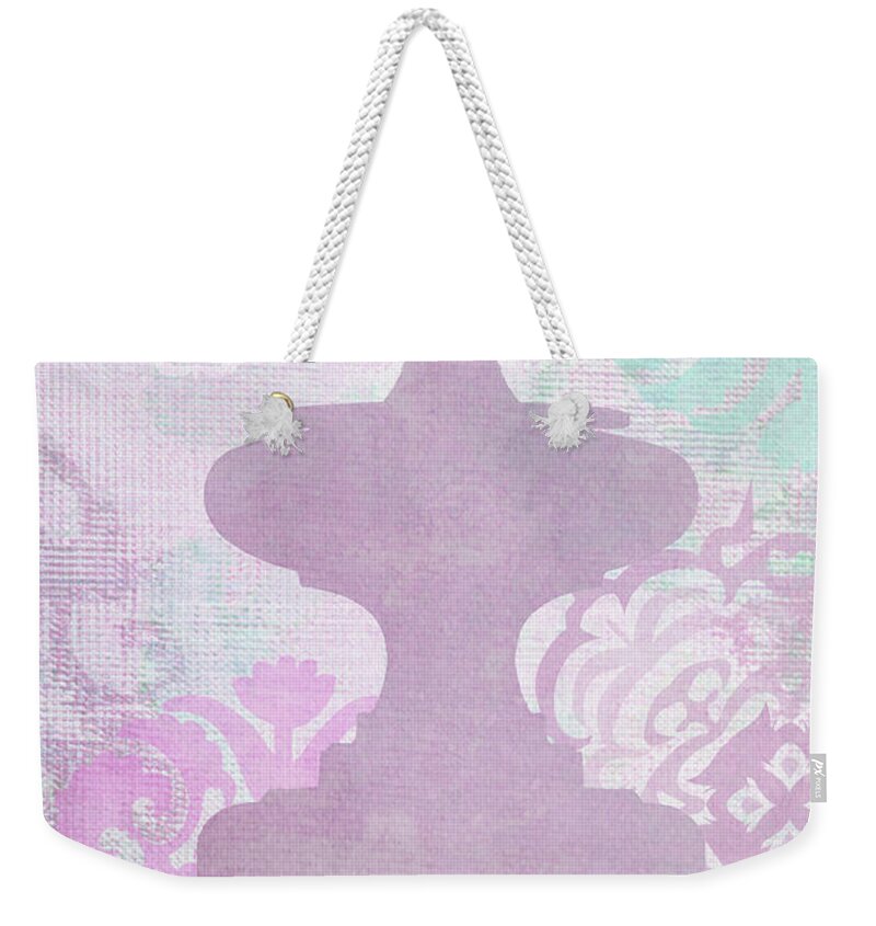 Oriental Design Weekender Tote Bag featuring the photograph Oriental Far East Design Purple by Suzanne Powers