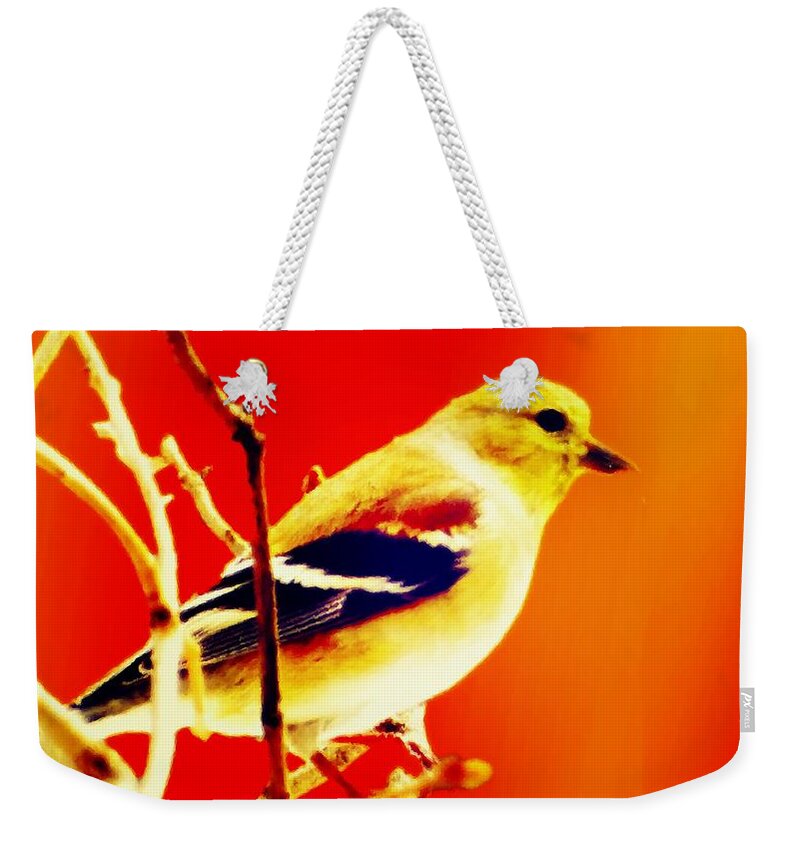 Oriole Weekender Tote Bag featuring the digital art Oriole by Mike Breau
