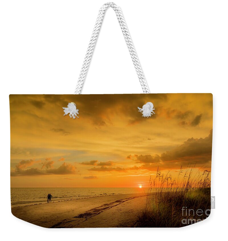 Sunset Weekender Tote Bag featuring the photograph Our Happy Place In The Sun by Marvin Spates