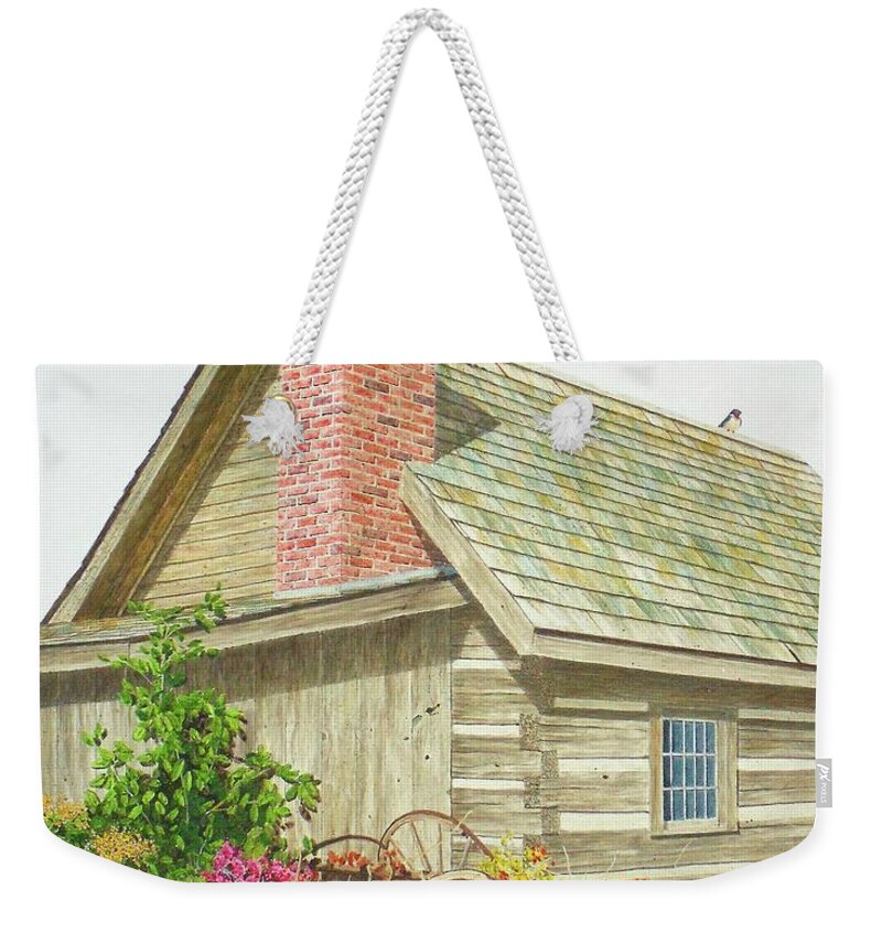 Pioneer Weekender Tote Bag featuring the painting Our Rural Heritage by Conrad Mieschke