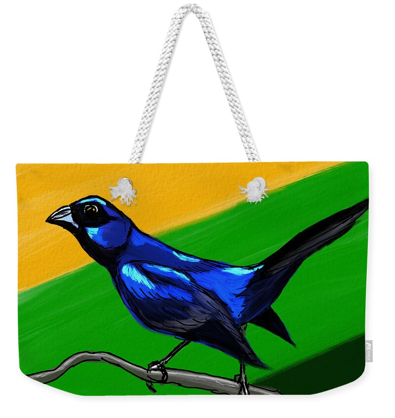Birds Weekender Tote Bag featuring the digital art Out Of The Blue by Michael Kallstrom
