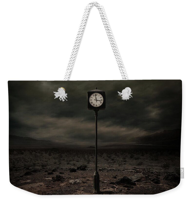 Clock Weekender Tote Bag featuring the digital art Out of Time by Zoltan Toth