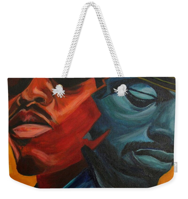 Big Boi Weekender Tote Bag featuring the painting Outkast by Kate Fortin