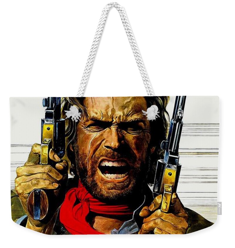 Clint Eastwood Weekender Tote Bag featuring the photograph Outlaw Josey Wales The by Movie Poster Prints