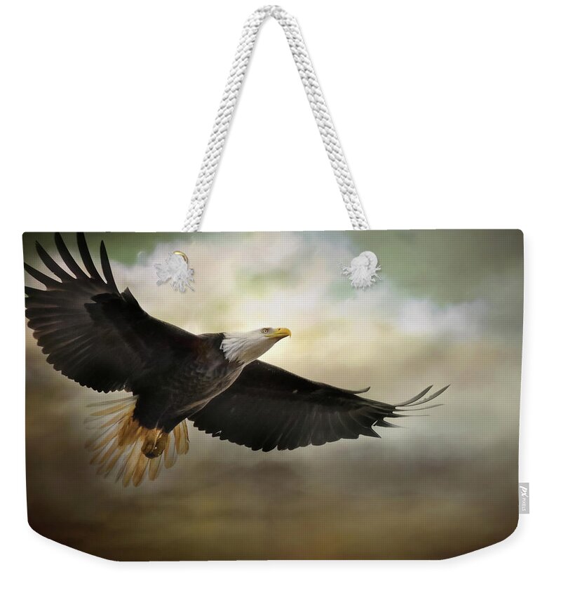 Jai Johnson Weekender Tote Bag featuring the photograph Over The Storm by Jai Johnson