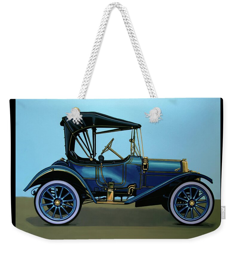 Overland Weekender Tote Bag featuring the painting Overland 1911 Painting by Paul Meijering