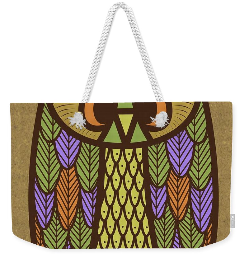 Owl Weekender Tote Bag featuring the digital art Owl 2 by Donna Mibus