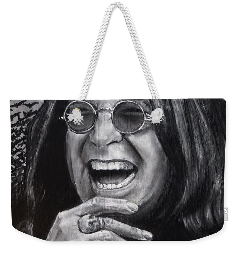 Ozzy Weekender Tote Bag featuring the drawing Ozzy by William Underwood
