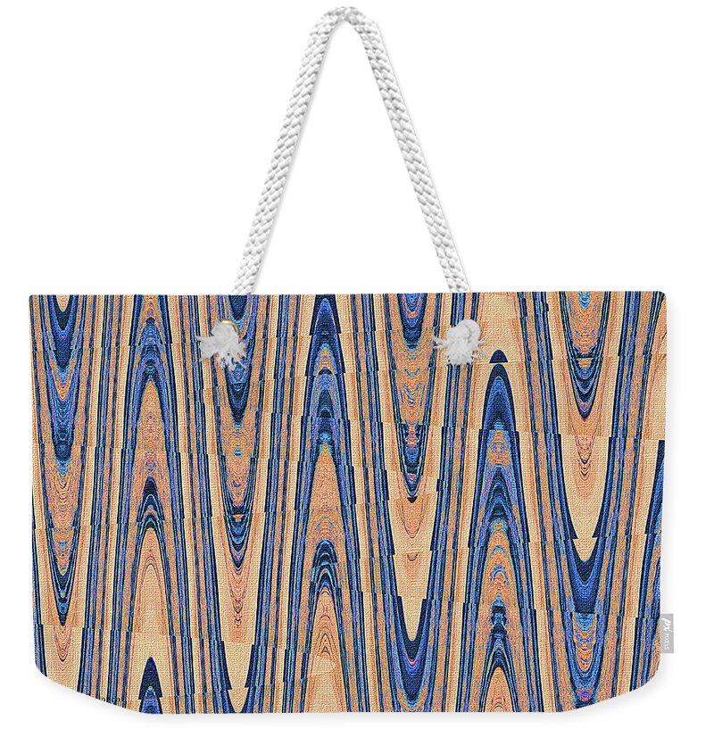 Pacific Ocean Waves Abstract Weekender Tote Bag featuring the digital art Pacific Ocean Waves Abstract by Tom Janca