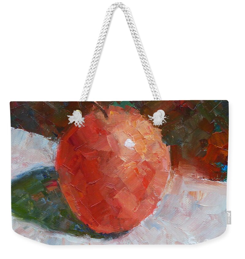 Still Life Weekender Tote Bag featuring the painting Pacific Rose Gentle by Susan Woodward