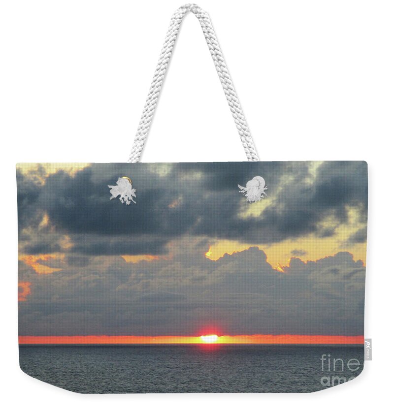 Sunrise Weekender Tote Bag featuring the photograph Pacific Sunset Off Baja California, by Randall Weidner