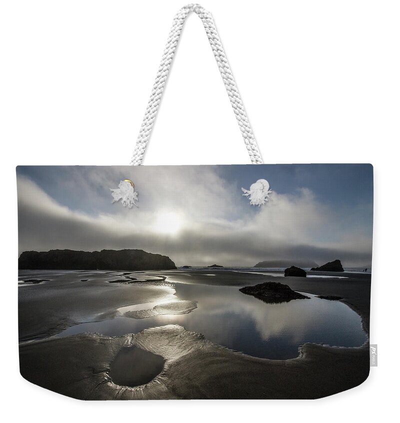 Clouds Weekender Tote Bag featuring the photograph Pacific Tidal Pools by Debra and Dave Vanderlaan