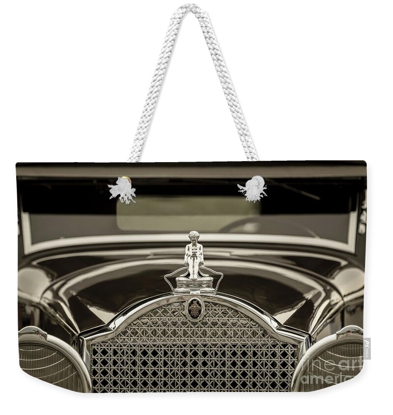 Automotive Weekender Tote Bag featuring the photograph Packard View by Dennis Hedberg