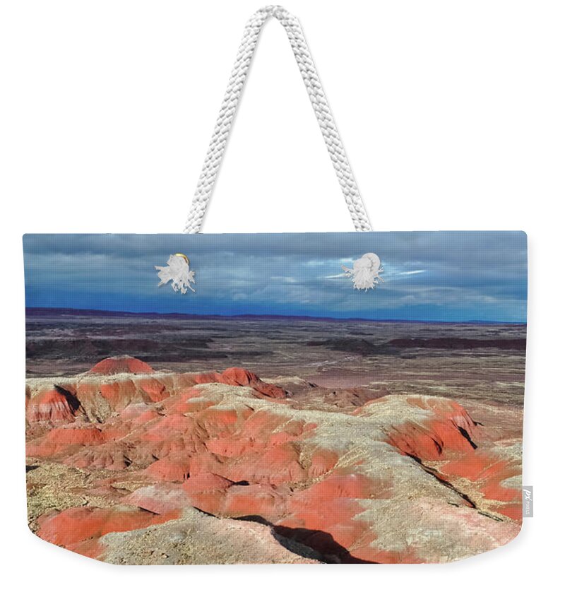 Petrified Forest National Park Weekender Tote Bag featuring the photograph Painted Desert Magic Hour by Kyle Hanson