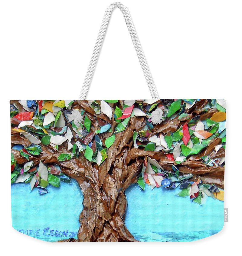 Tree Weekender Tote Bag featuring the painting Painters Palette Of Tree Colors by Genevieve Esson