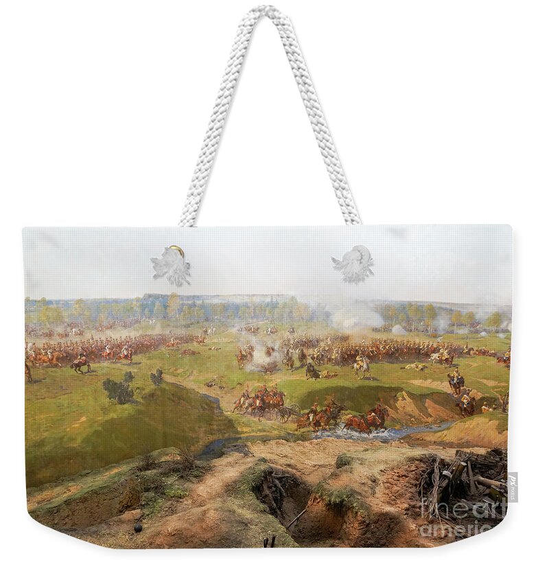 Details Weekender Tote Bag featuring the photograph painting of Battle of Borodino by Vladi Alon