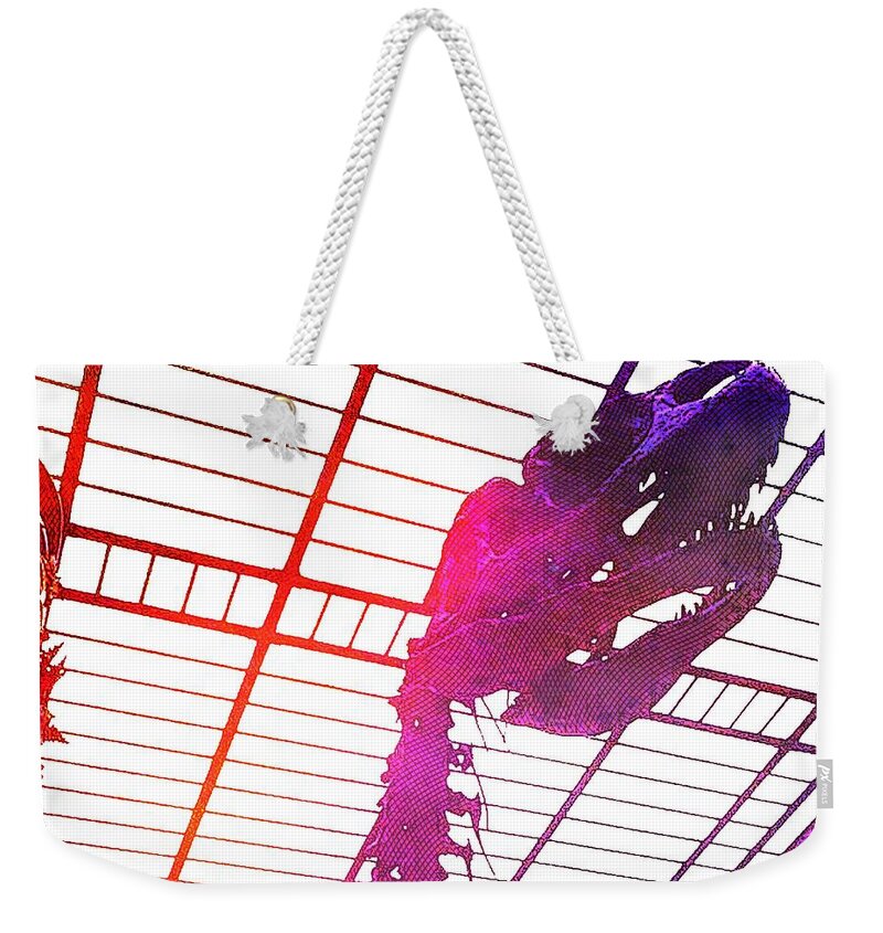 Tyrannosaurus Weekender Tote Bag featuring the photograph Paleo Rex by HELGE Art Gallery