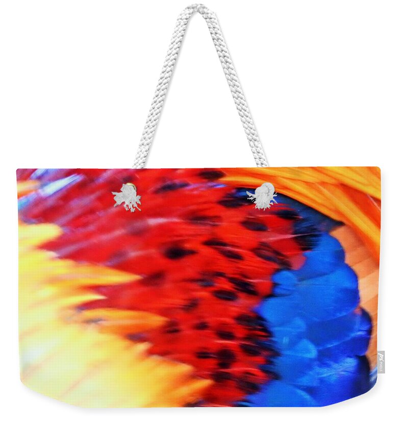 Feathers Weekender Tote Bag featuring the photograph Palette Of Wild Feathers by Jan Gelders