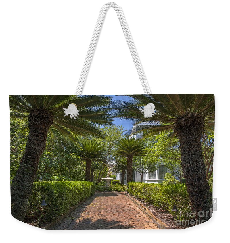 Palm Weekender Tote Bag featuring the photograph Palm Pathway by Dale Powell