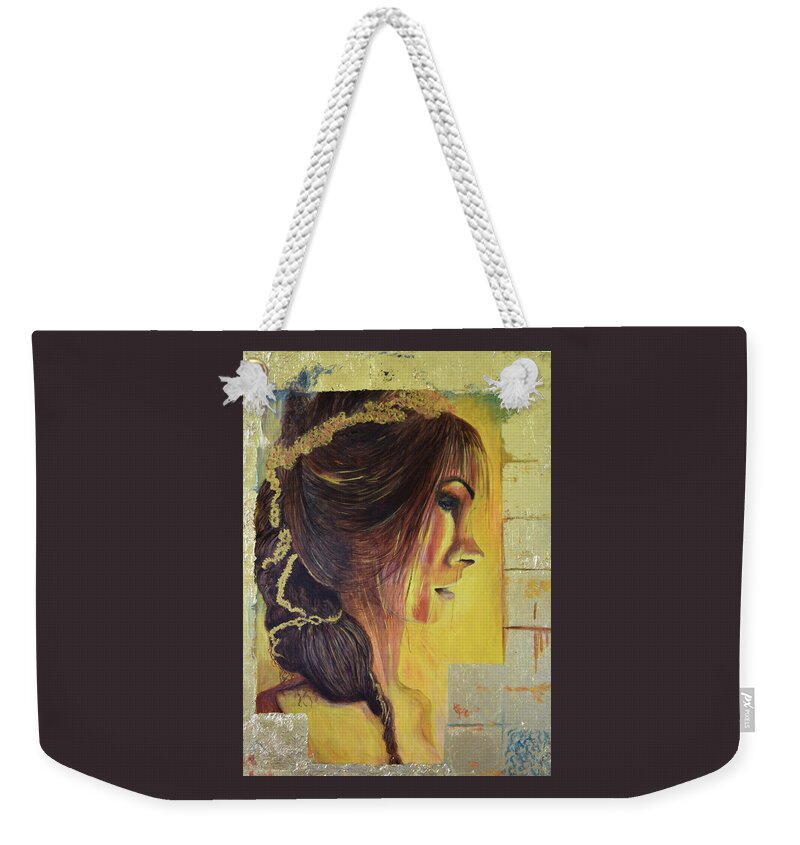 Portraits Weekender Tote Bag featuring the painting Pandora by Toni Willey