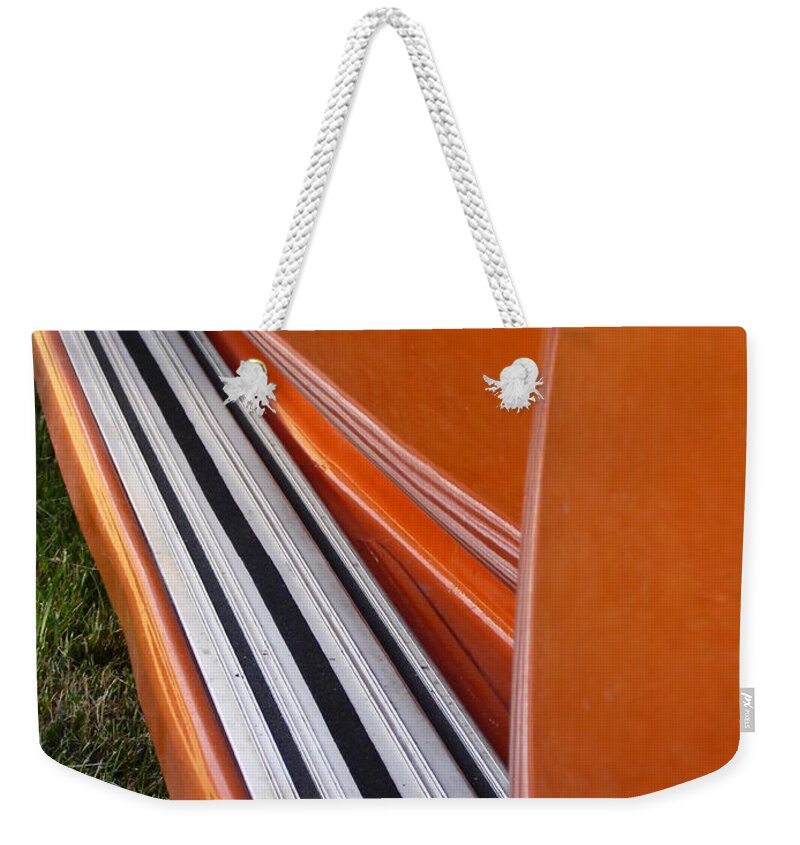 Cars Weekender Tote Bag featuring the photograph Panel truck running board by Karl Rose