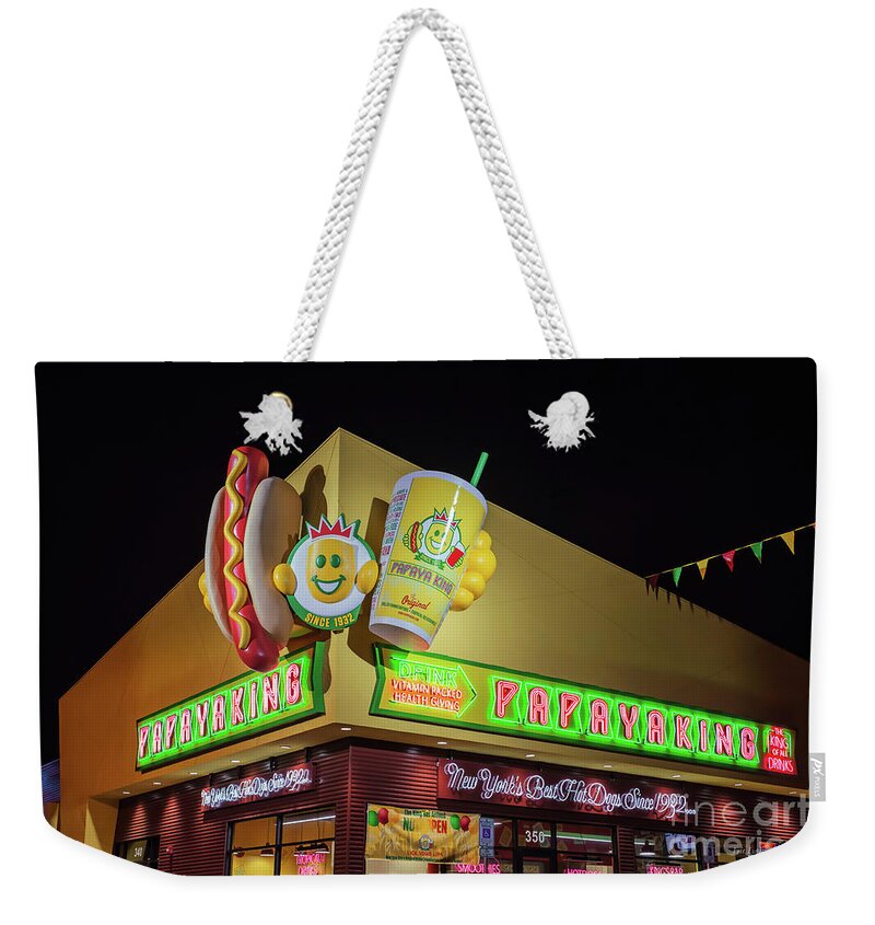 Papaya King Las Vegas Weekender Tote Bag featuring the photograph Papaya King Las Vegas by Aloha Art