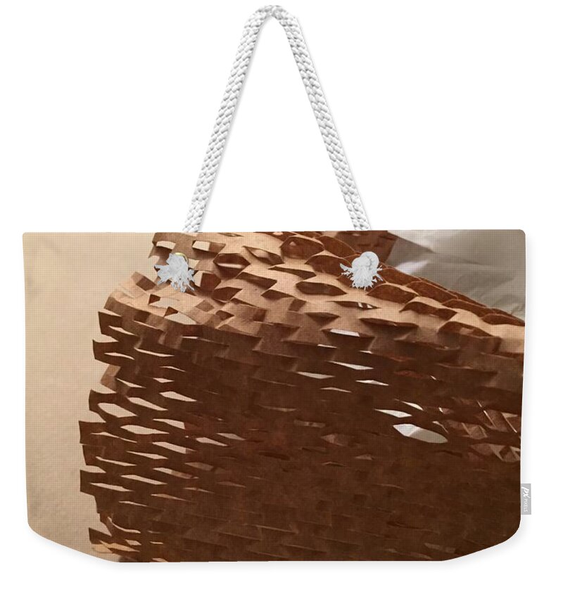 Color Texture Pattern Light Weekender Tote Bag featuring the photograph Paper Series 1-7 by J Doyne Miller