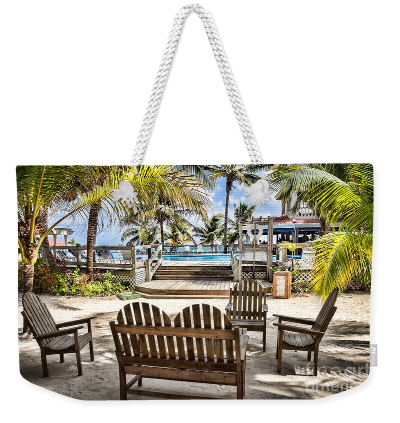 Ambergris Caye Weekender Tote Bag featuring the photograph Paradise by Lawrence Burry