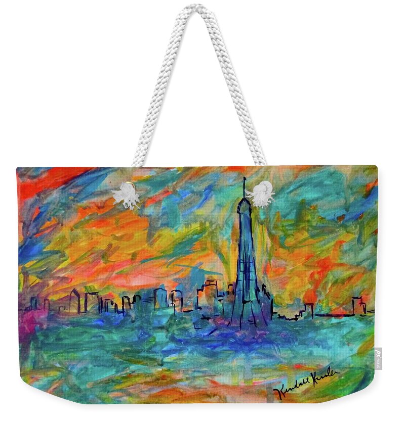 Paris Prints For Sale Weekender Tote Bag featuring the painting Paris Edge by Kendall Kessler