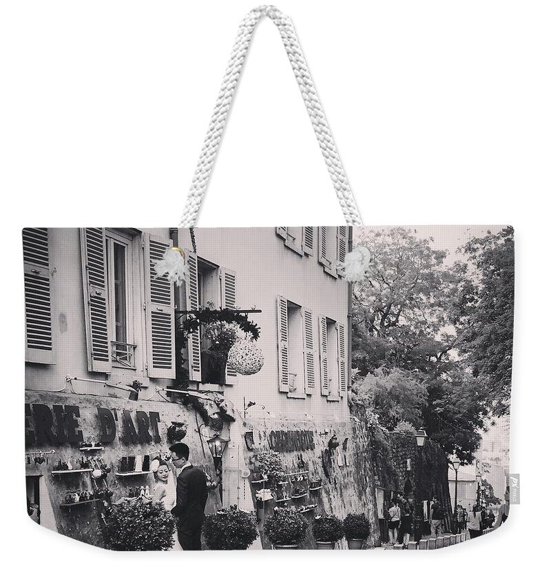 Paris Weekender Tote Bag featuring the photograph Paris in Love by Nancy Ann Healy
