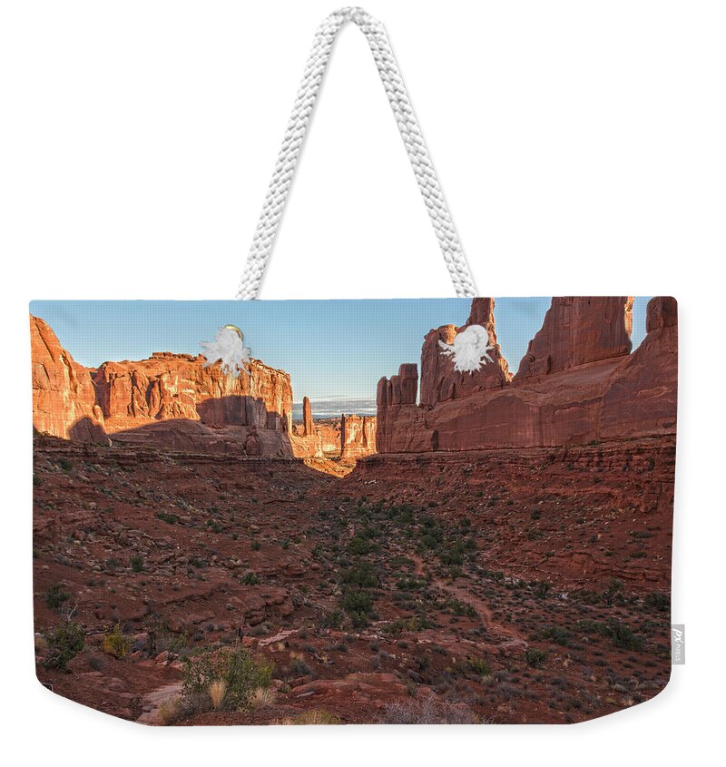 Park Avenue Weekender Tote Bag featuring the photograph Park Avenue Sunrise by Angelo Marcialis