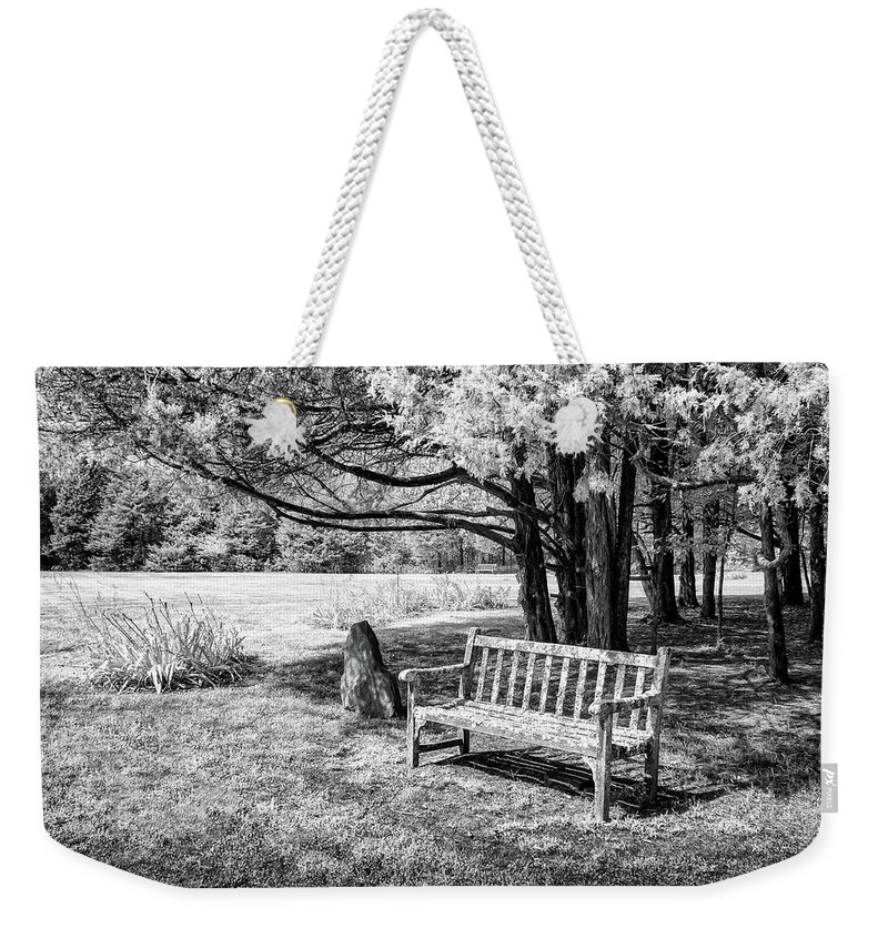 Bench Weekender Tote Bag featuring the photograph Park Bench by James Barber
