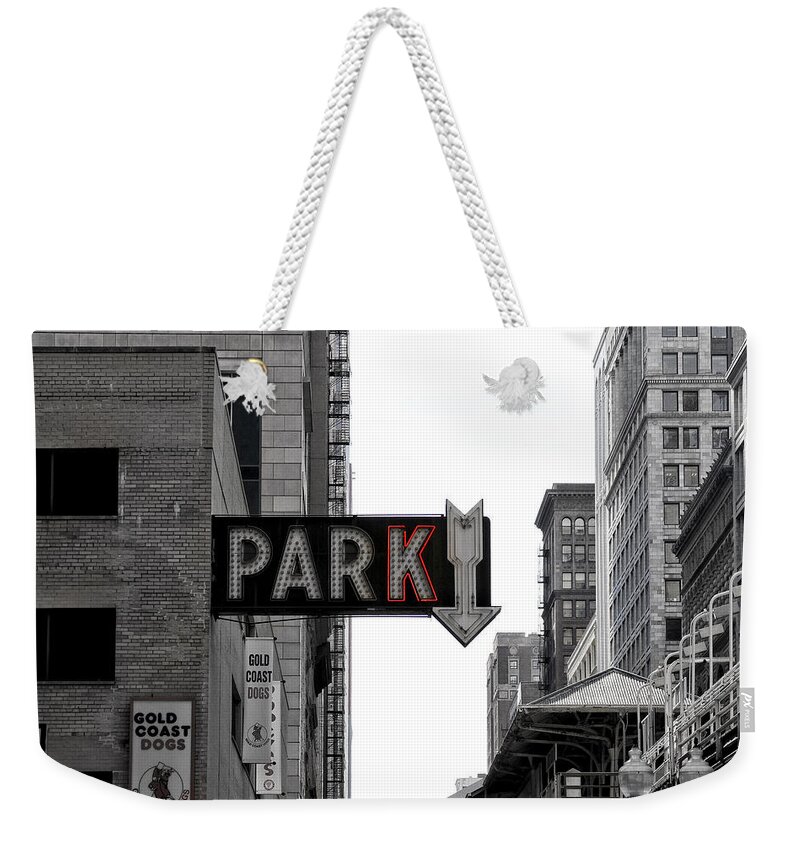 Parking Sign Weekender Tote Bag featuring the photograph Park by Jackson Pearson
