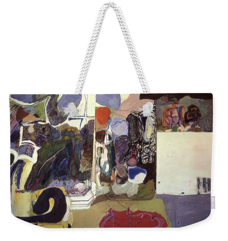 Collage Weekender Tote Bag featuring the painting Part 2, Human Landscapes by Richard Baron