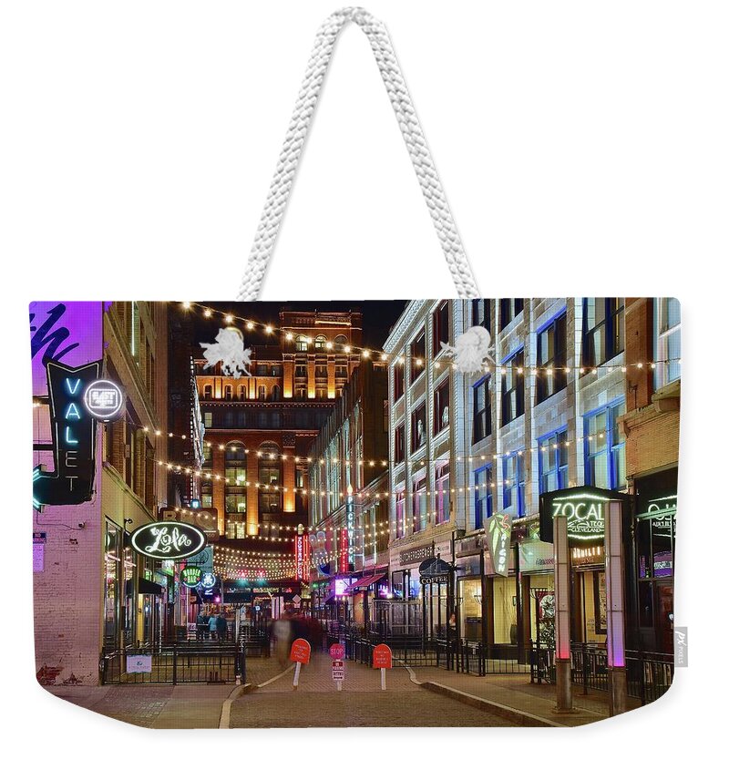 Cleveland Weekender Tote Bag featuring the photograph Party off Prospect by Frozen in Time Fine Art Photography