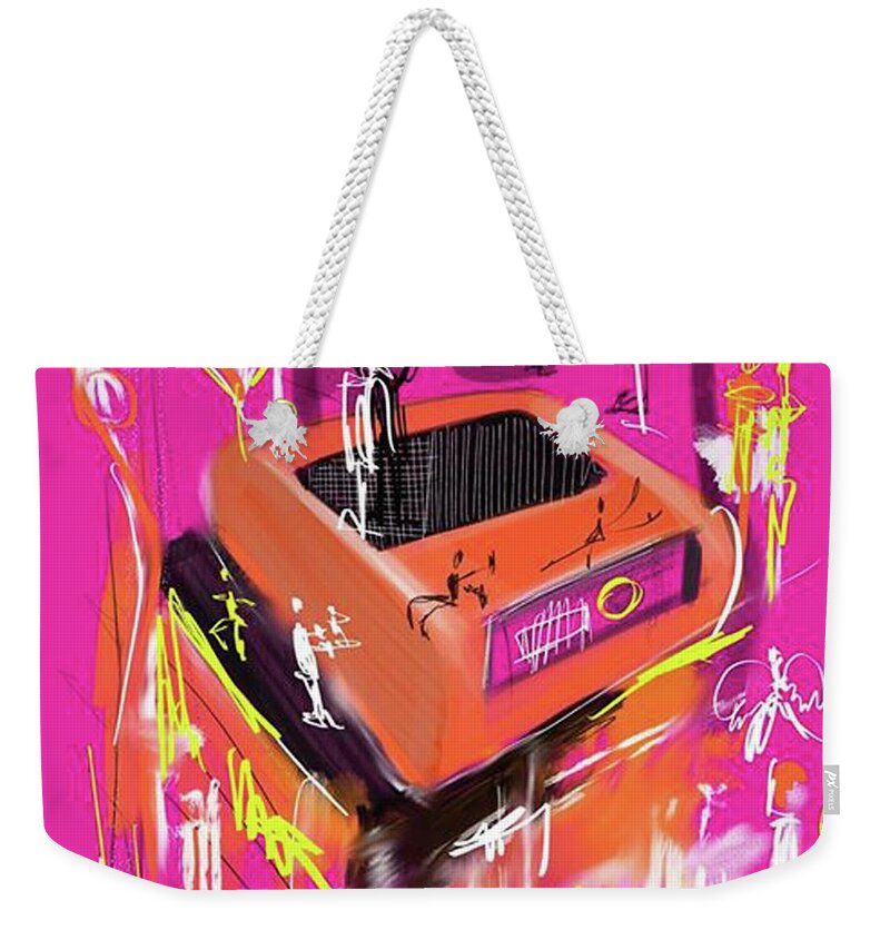 Party Time Weekender Tote Bag featuring the digital art Party Time by Sladjana Lazarevic