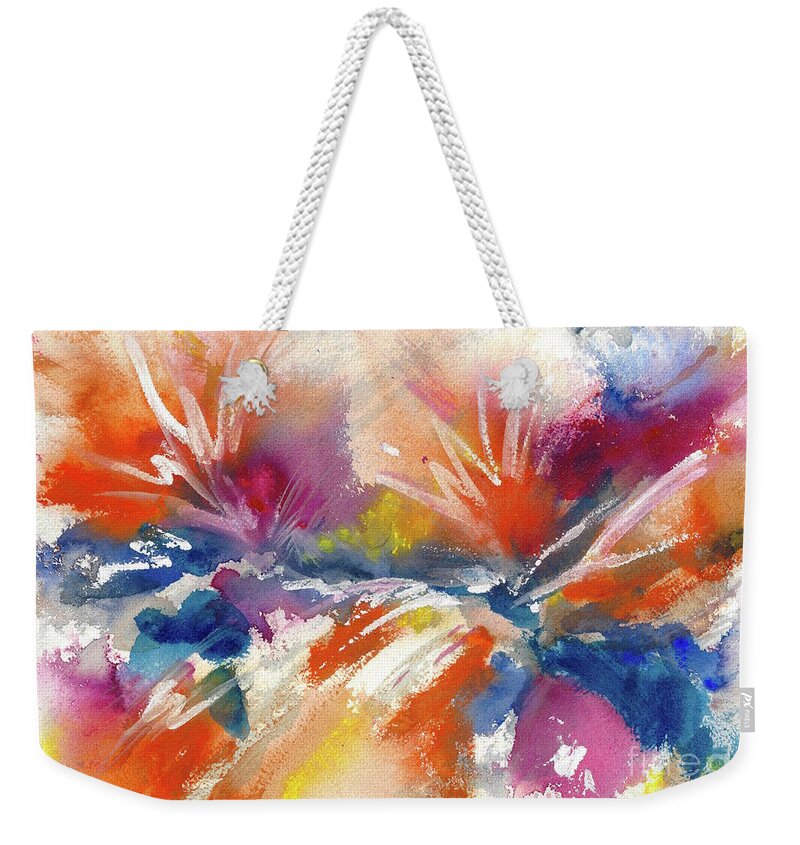 Seascape Weekender Tote Bag featuring the painting Partygoers by Francelle Theriot