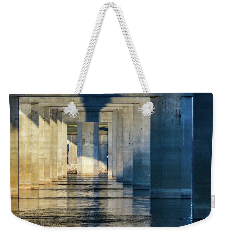 Clark Bridge Weekender Tote Bag featuring the photograph Passages by Holly Ross