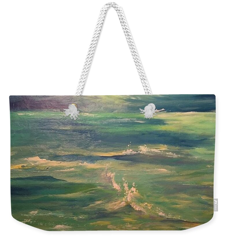 Ocean Sea Seascape Weekender Tote Bag featuring the painting Passion by Heather Roddy