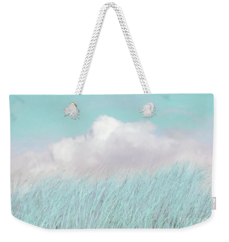 Sea Weekender Tote Bag featuring the photograph Pastel Blue Seaside by Hal Halli