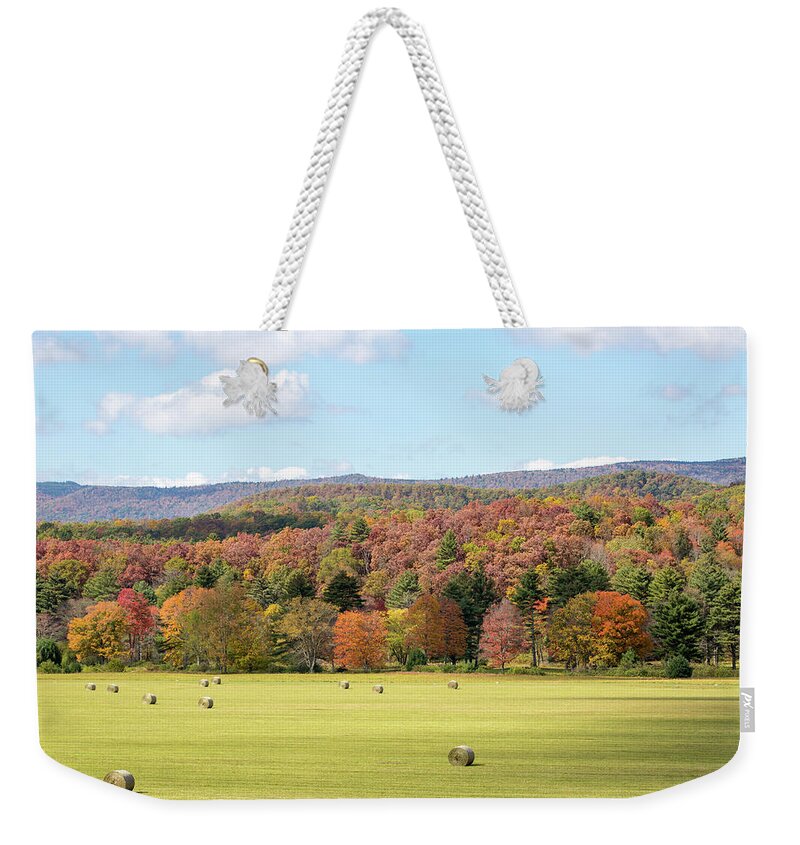 Photosbymch Weekender Tote Bag featuring the photograph Pasture in the Fall by M C Hood
