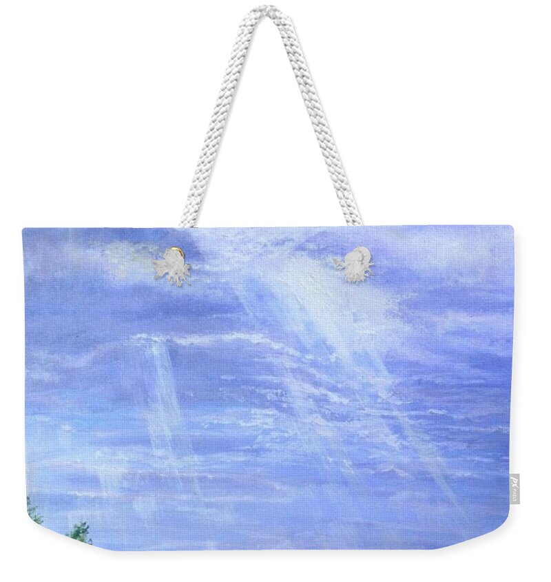  Weekender Tote Bag featuring the painting Pasture Lane by Barbel Smith